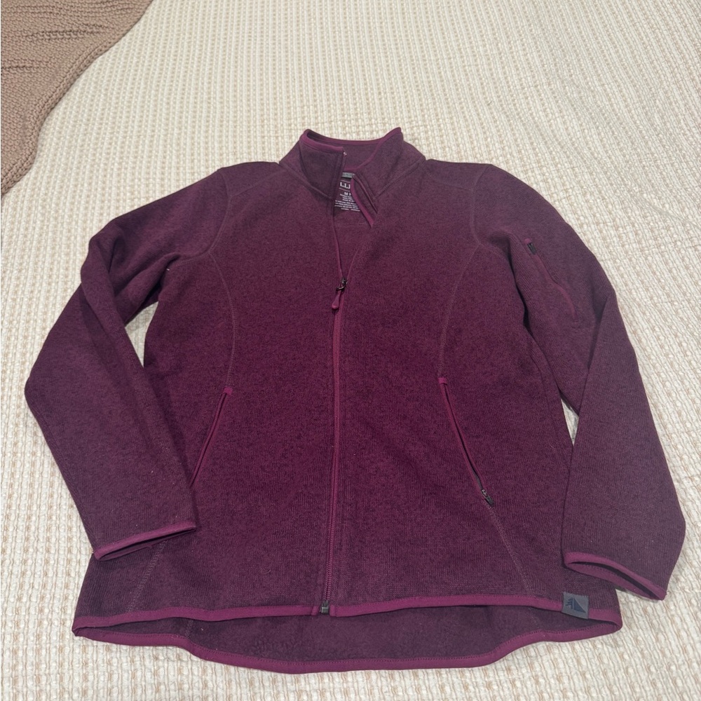 L.L. Bean Women's Deep Purple Full Zip Jacket Better Sweater
